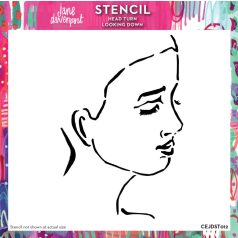   Jane Davenport Head Turn Looking Down  Stencil 6"(15cm) Stencil (1 db)