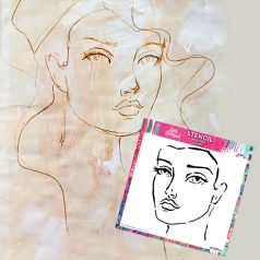   Jane Davenport  Head Turn 3/4 Turn Stencil 6"(15cm) Stencil  (1 db)