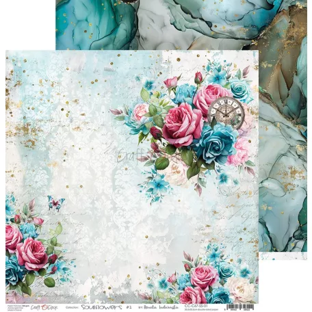 Craft O'Clock Scrapbook papírkészlet 12" (30 cm) Soulflowers Paper Collection Set (6 ív)
