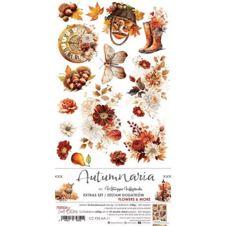 Craft O'Clock Kivágóív Autumnaria Mix Extras to Cut Set (18 ív)