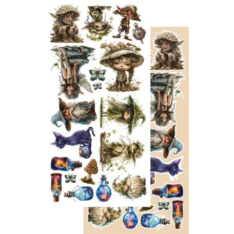 Alchemy of Art Kivágóív 6"x12" (15cm x 30 cm) - Tales of Moss and Fern -  - Extras to Cut Set (1 csomag)