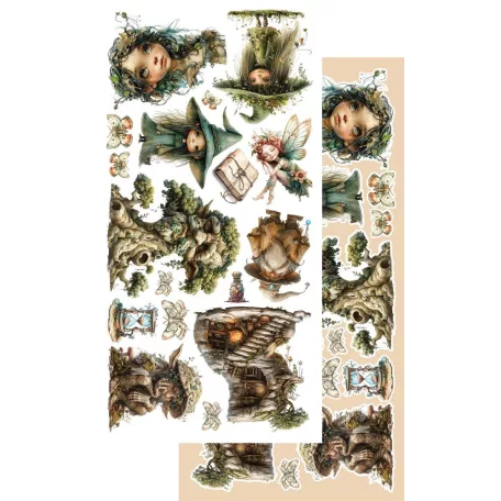 Alchemy of Art Kivágóív 6"x12" (15cm x 30 cm) - Tales of Moss and Fern -  - Extras to Cut Set (1 csomag)