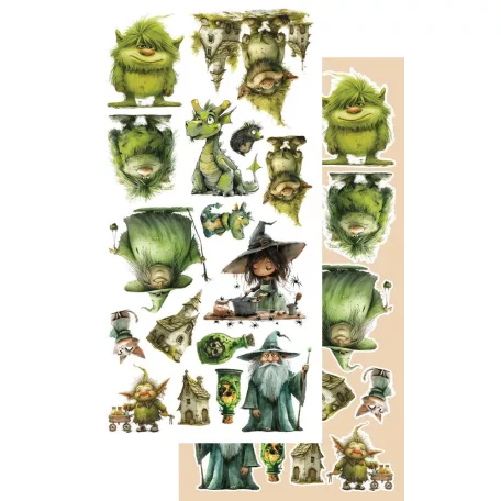 Alchemy of Art Kivágóív 6"x12" (15cm x 30 cm) - Tales of Moss and Fern -  - Extras to Cut Set (1 csomag)