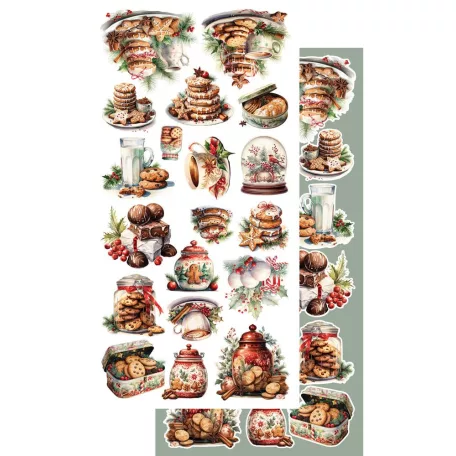 Alchemy of Art Kivágóív 6"x12" (15cm x 30 cm) - Ho Ho Ho -  - Extras to Cut Set (1 csomag)