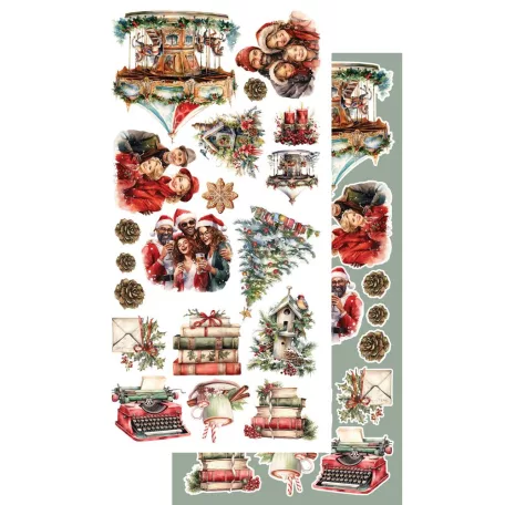 Alchemy of Art Kivágóív 6"x12" (15cm x 30 cm) - Ho Ho Ho -  - Extras to Cut Set (1 csomag)