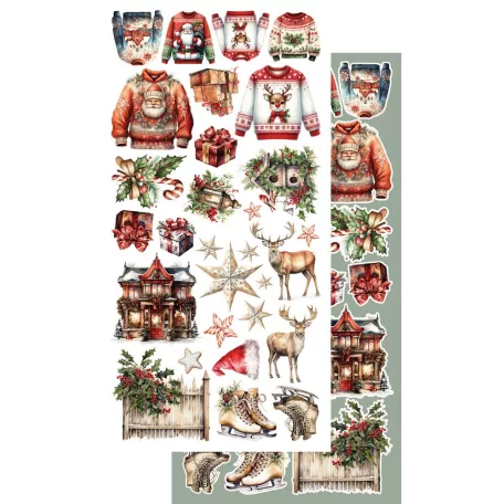 Alchemy of Art Kivágóív 6"x12" (15cm x 30 cm) - Ho Ho Ho -  - Extras to Cut Set (1 csomag)