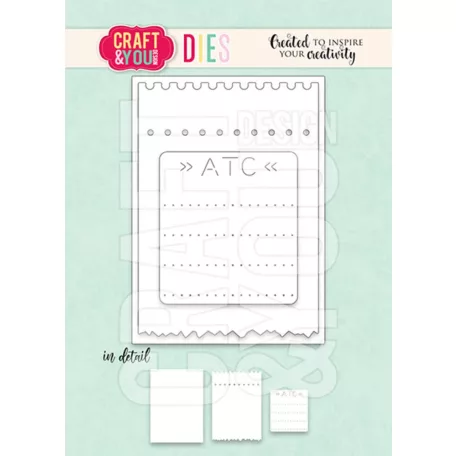 Craft & You Vágósablon ATC Ticket Set Cutting Dies (1 csomag)