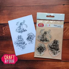   Craft & You Szilikonbélyegző Sea Travel Set Clear Stamps (1 db)