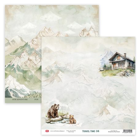 Craft & You Scrapbook papírkészlet 12" (30 cm) Travel Time Paper Set (1 csomag)