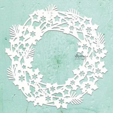 Mintay Papers Chipboard 12" (30 cm) - Decor - Christmas Wreath - Chippies (1 ív)