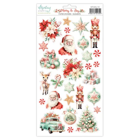 Mintay Papers Merry & Joy Matrica Paper Stickers Elements  1 csomag