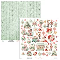   Mintay Papers Merry & Joy Scrapbook papír Kivágóív Elements 12" (30 cm) 1 lap