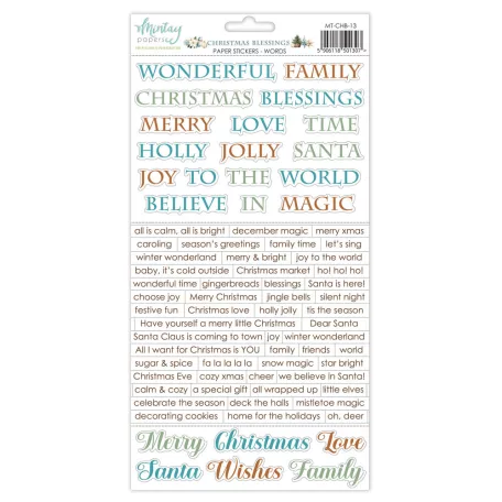 Mintay Papers Christmas Blessings Matrica Paper Stickers Words  1 csomag