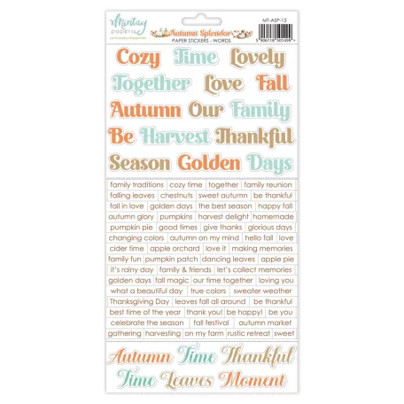 Mintay Papers Autumn Splendor Matrica Paper Stickers Words  1 csomag