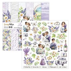   ScrapBoys Lavender Love Scrapbook papírkészlet Paper Pad 12" (30 cm) 12 lap