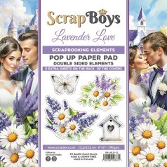   ScrapBoys Lavender Love Kivágóív készlet Pop Up 6" (15 cm) 24 lap