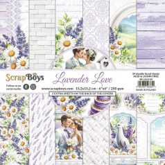   ScrapBoys Lavender Love Scrapbook papírkészlet Paper Pad 6" (15 cm) 24 lap
