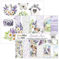   ScrapBoys Lavender Love Scrapbook papírkészlet Paper Pad 6" (15 cm) 24 lap