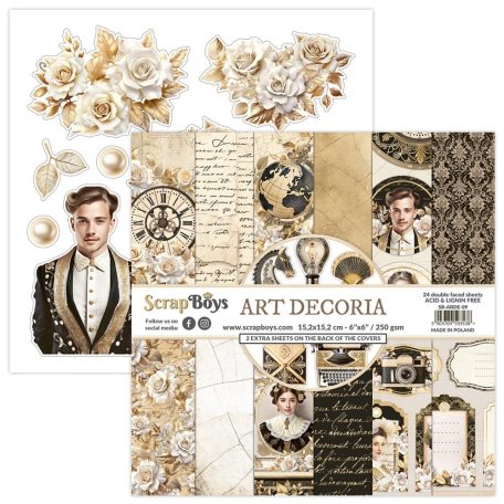 ScrapBoys Art Decoria Scrapbook papírkészlet Paper Pad 6" (15 cm) 24 lap