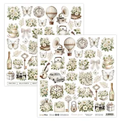   ScrapBoys Romantic Garden Kivágóív Elements to cut 12" (30 cm) 1 ív