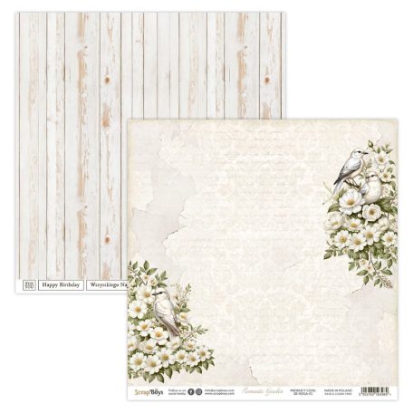 ScrapBoys Romantic Garden Scrapbook papírkészlet Paper Pad 12" (30 cm) 12 lap