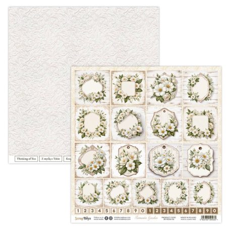 ScrapBoys Romantic Garden Scrapbook papírkészlet Paper Pad 12" (30 cm) 12 lap