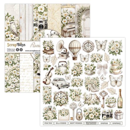 ScrapBoys Romantic Garden Scrapbook papírkészlet Paper Pad 12" (30 cm) 12 lap