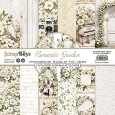   ScrapBoys Romantic Garden Scrapbook papírkészlet Paper Pad 6" (15 cm) 24 lap
