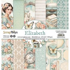   ScrapBoys Elizabeth Scrapbook papírkészlet Paper Pad 12" (30 cm) 12 lap
