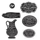 Spellbinders Szilikonbélyegző Antique Adverts Clear Stamps (1 csomag)