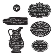   Spellbinders Szilikonbélyegző Antique Adverts Clear Stamps (1 csomag)