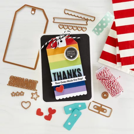 Spellbinders Vágósablon Heart to Heart Tag Cutting Dies (1 csomag)