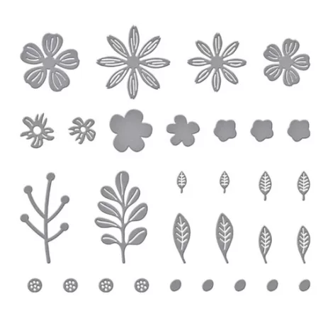 Spellbinders Vágósablon Mini Blooms and Sprigs Cutting Dies (1 csomag)