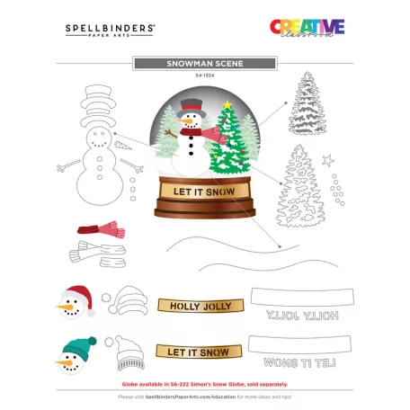 Spellbinders Vágósablon Snowman Scene Cutting Dies (1 csomag)