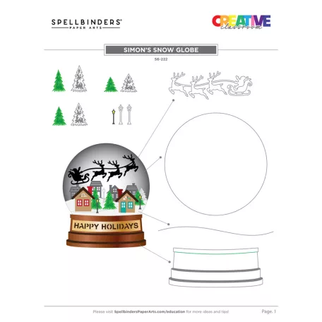 Spellbinders Vágósablon Simon's Snow Globe Cutting Dies (1 csomag)