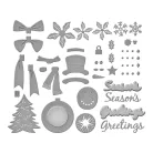 Spellbinders Vágósablon Christmas Wreath Add-Ons Cutting Dies (1 csomag)