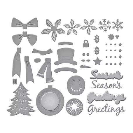 Spellbinders Vágósablon Christmas Wreath Add-Ons Cutting Dies (1 csomag)