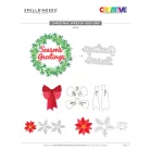 Spellbinders Vágósablon Christmas Wreath Add-Ons Cutting Dies (1 csomag)