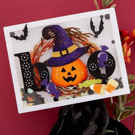 Spellbinders Vágósablon Halloween Wreath Add-Ons Cutting Dies (1 csomag)
