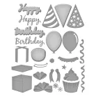 Spellbinders Vágósablon Birthday Wreath Add-Ons Cutting Dies (1 csomag)