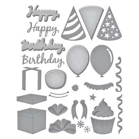 Spellbinders Vágósablon Birthday Wreath Add-Ons Cutting Dies (1 csomag)