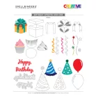 Spellbinders Vágósablon Birthday Wreath Add-Ons Cutting Dies (1 csomag)