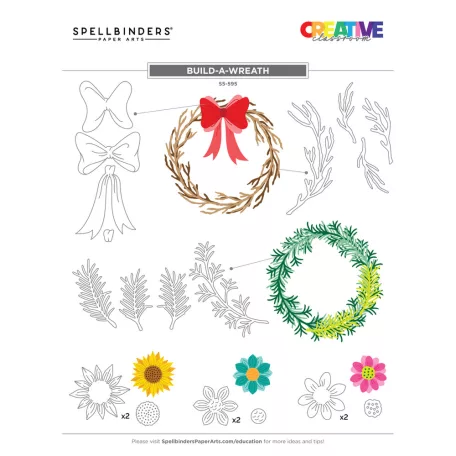 Spellbinders Vágósablon Build-A-Wreath Cutting Dies (1 csomag)