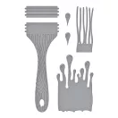 Spellbinders Vágósablon Artful Brush Cutting Dies (1 csomag)
