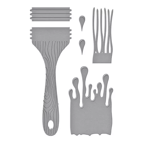 Spellbinders Vágósablon Artful Brush Cutting Dies (1 csomag)