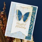 Spellbinders Serenade of Autumn 3D Pillangó matrica Butterflies Stickers (7 db)
