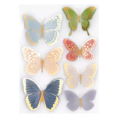 Spellbinders Serenade of Autumn 3D Pillangó matrica Butterflies Stickers (7 db)