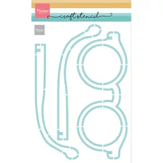 Marianne Design Stencil - Glasses - Craft Stencils (1 db)
