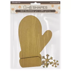  Stamperia Gloves and Snowflakes MDF alap Crafty Shapes MDF BLANKS (1 db)