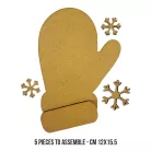 Stamperia Gloves and Snowflakes MDF alap Crafty Shapes MDF BLANKS (1 db)